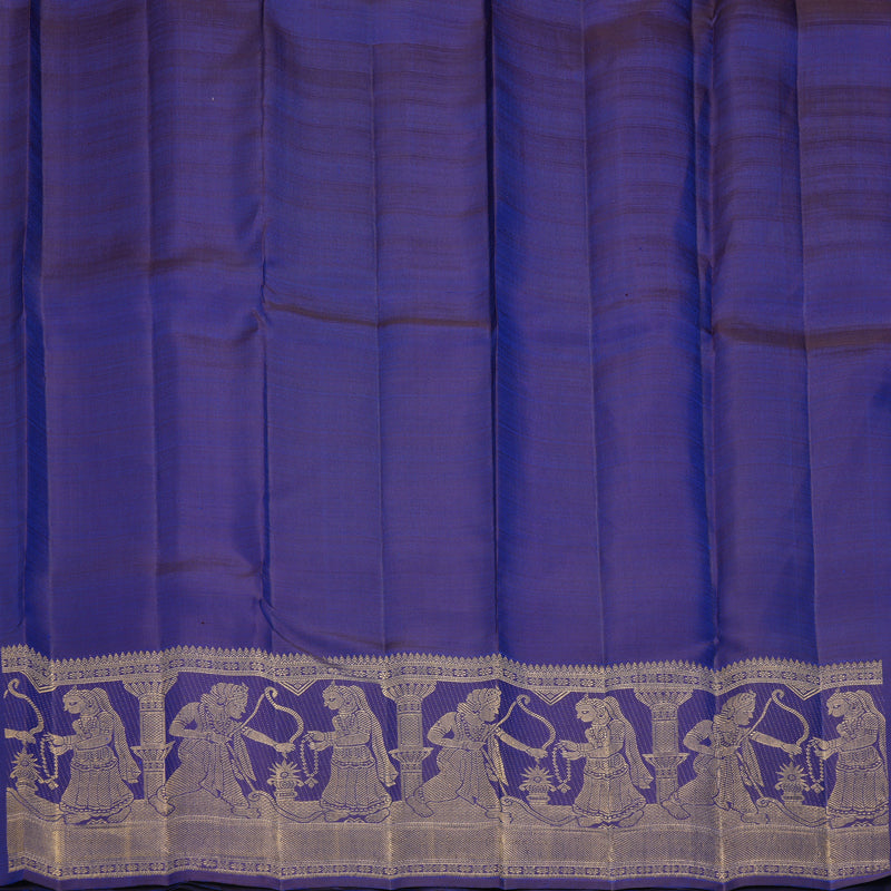 Hayagrivas Handloom MS Blue Kanjivaram Silk Saree KSBF1015I1-1
