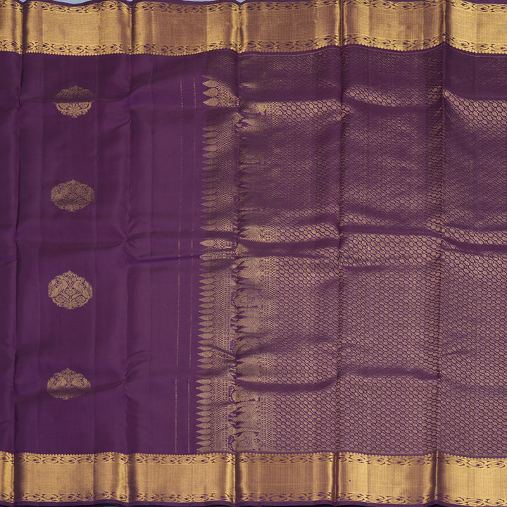 Hayagrivas Handloom Purple Kanjivaram Silk Saree KSBF528G1-3