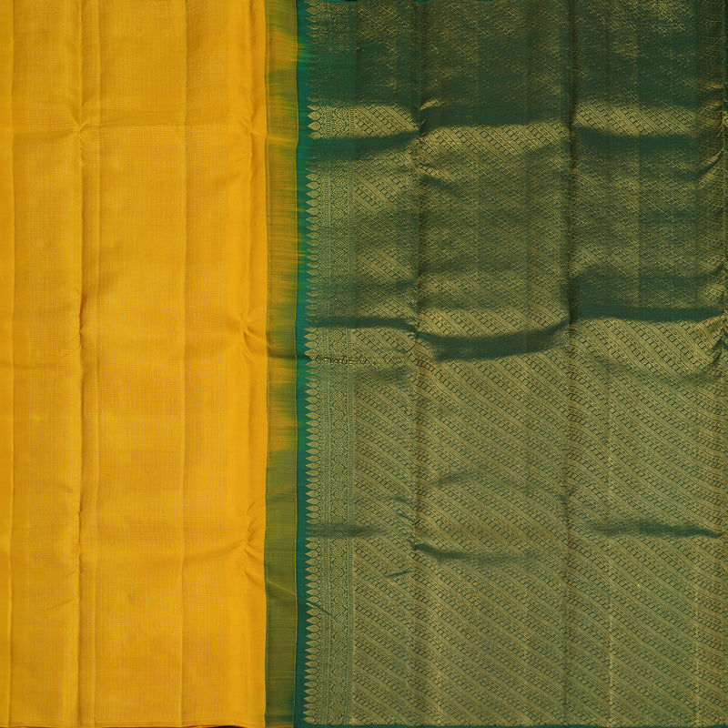 Hayagrivas Handloom Mustard Yellow Kanjivaram Silk Saree KSBF528G12-6