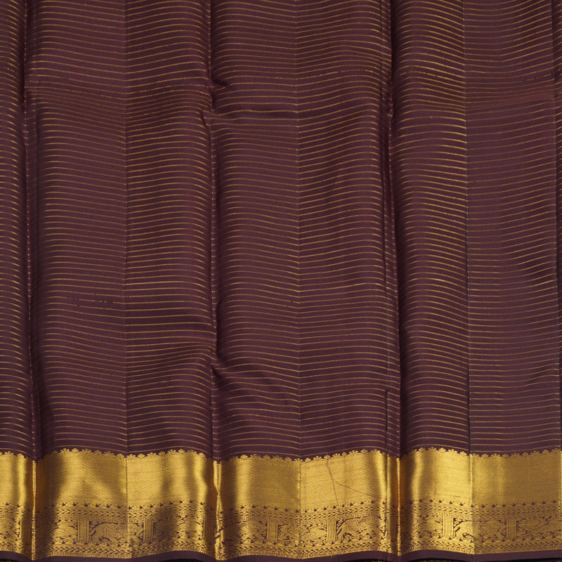 Hayagrivas Handloom Honey Shade Kanjivaram Silk Saree with Dark Burgundy Border KSBF528G13-2