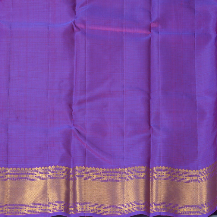 Hayagrivas Handloom Pista Green Kanjivaram Silk Saree with Purple Border KSBF662G7-1