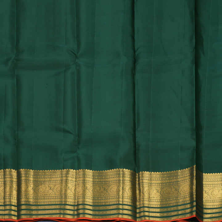 Hayagrivas Handloom Bottle Green Kanjivaram Silk Saree KSBF709G3-6