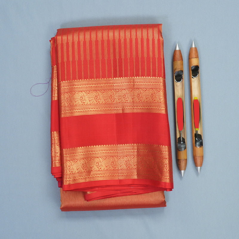 Hayagrivas Handloom Red Kanjivaram Silk Saree KSBF709G6-2