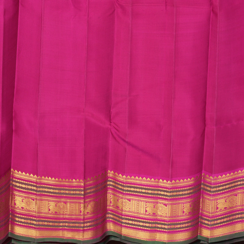 Hayagrivas Handloom Purple Kanjivaram Silk Saree with Pink Border KSBE710G4-1