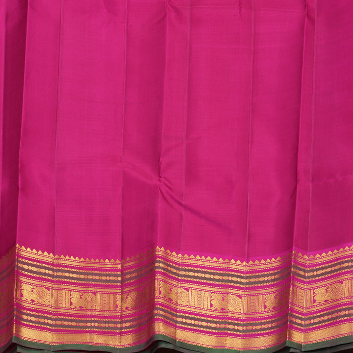 Hayagrivas Handloom Purple Kanjivaram Silk Saree with Pink Border KSBE710G4-1