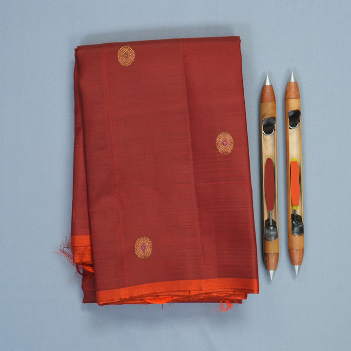 Hayagrivas Handloom Maroon Kanjivaram Silk Saree KSBF716G5-1