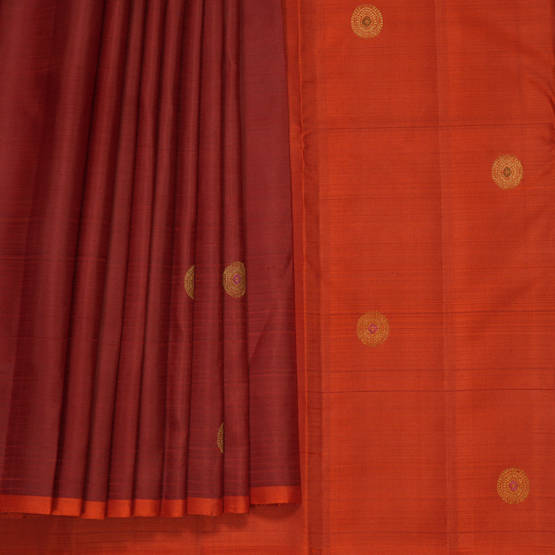 Hayagrivas Handloom Maroon Kanjivaram Silk Saree KSBF716G5-1