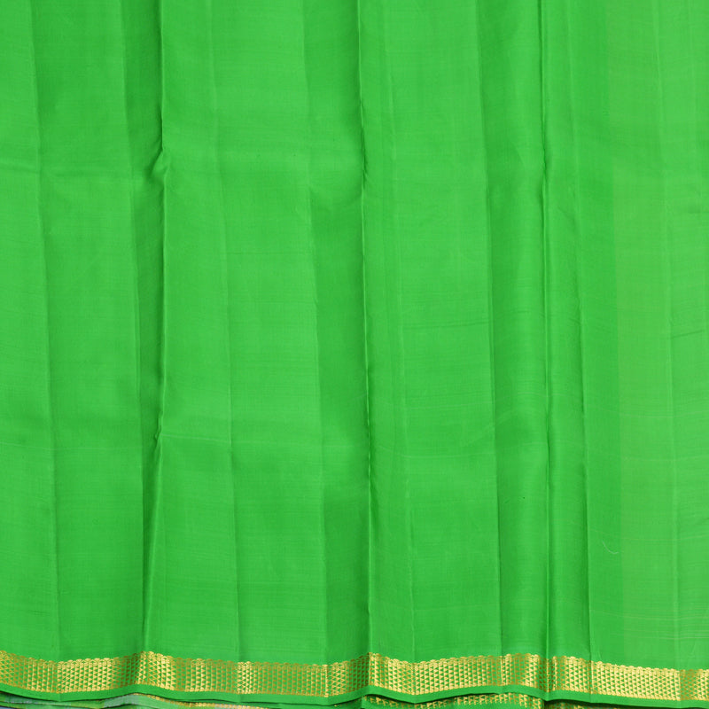 Hayagrivas Handloom Multicolour Checks Kanjivaram Silk Saree with Parrot Green Border KSBF716G7-1