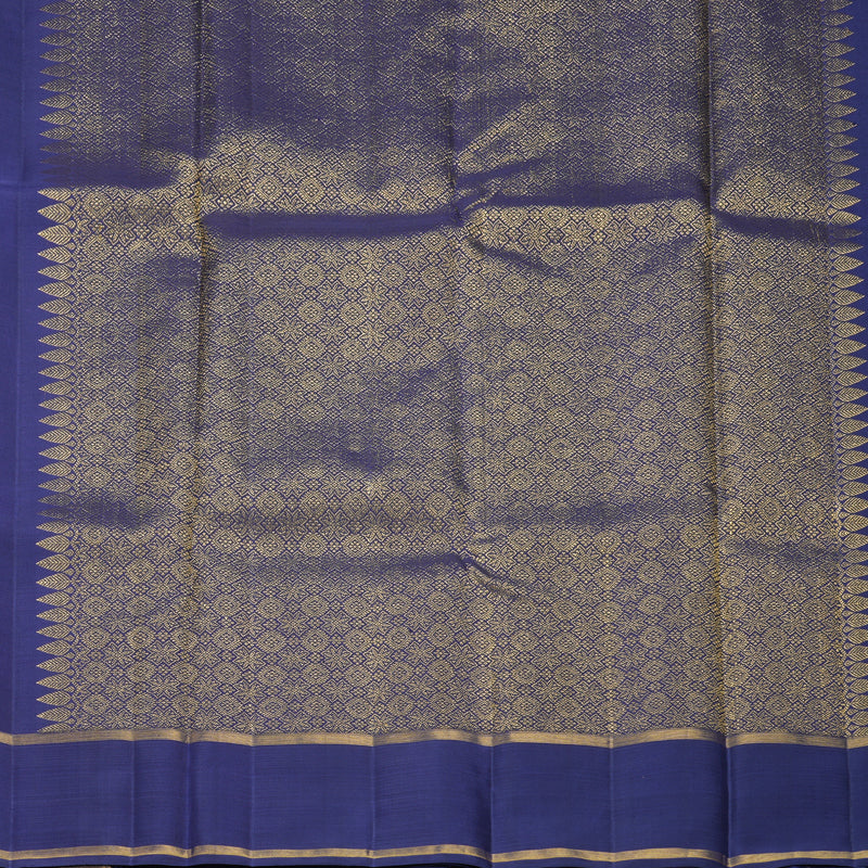 Hayagrivas Handloom Purple Kanjivaram Silk Saree with Navy Blue Border KSBF717G3-4