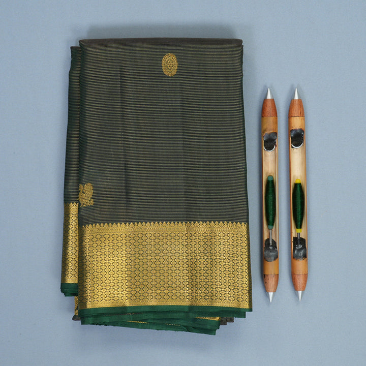 Hayagrivas Handloom Karum Pachai Kanjivaram Silk Saree KSBF853H1-1