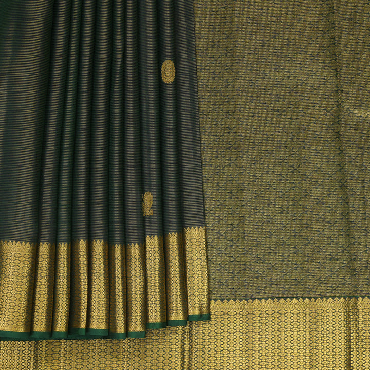 Hayagrivas Handloom Karum Pachai Kanjivaram Silk Saree KSBF853H1-1