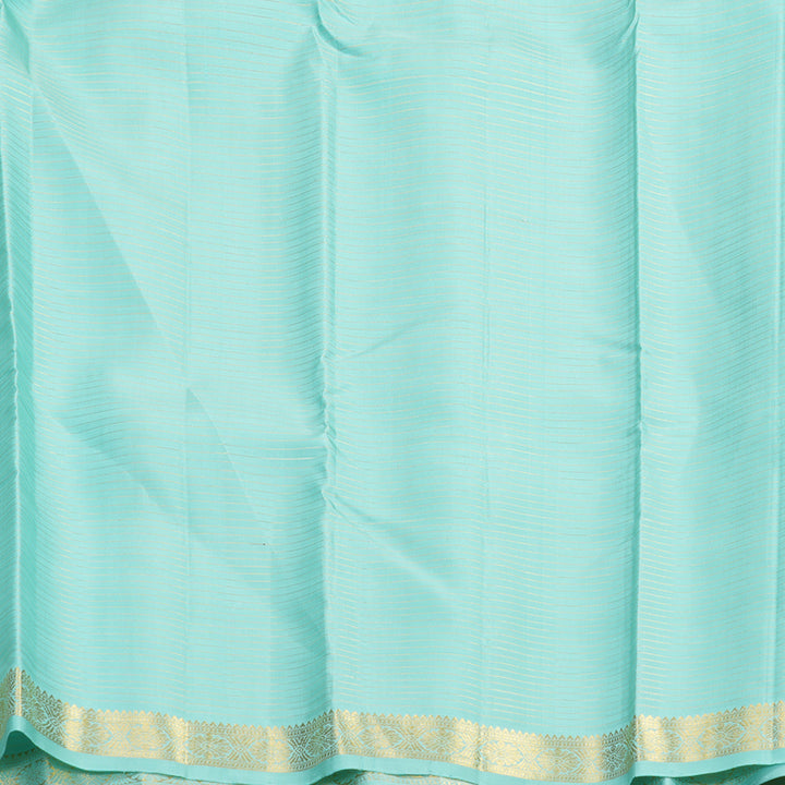 Hayagrivas Handloom Ice Blue Kanjivaram Silk Saree KSBF857H10-1