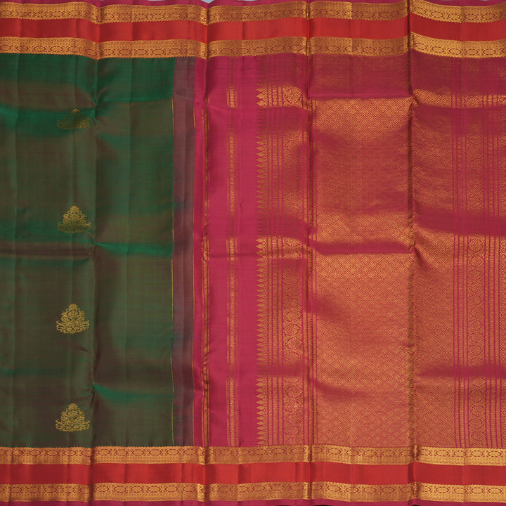 Hayagrivas Handloom Manthalir Kanjivaram Silk Saree with Maroon Border KSBF857H4-3