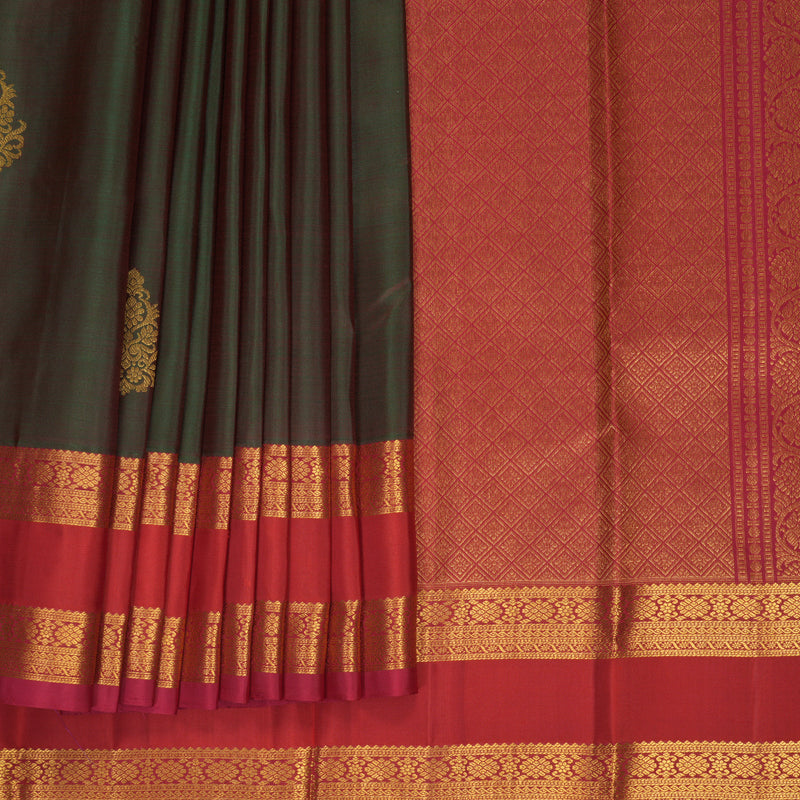 Hayagrivas Handloom Manthalir Kanjivaram Silk Saree with Maroon Border KSBF857H4-3