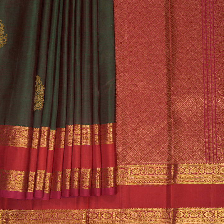Hayagrivas Handloom Manthalir Kanjivaram Silk Saree with Maroon Border KSBF857H4-3