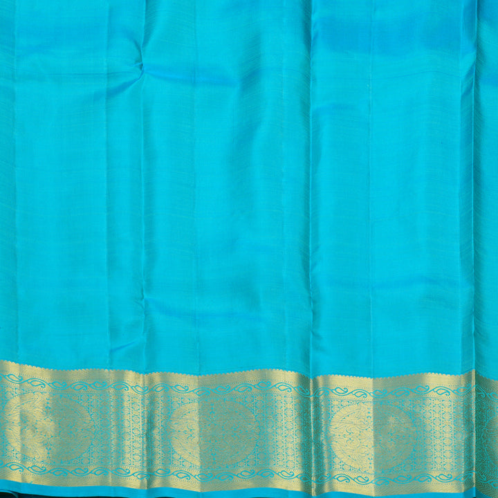 Hayagrivas Handloom Sky Blue Kanjivaram Silk Saree KSBF857H6-2
