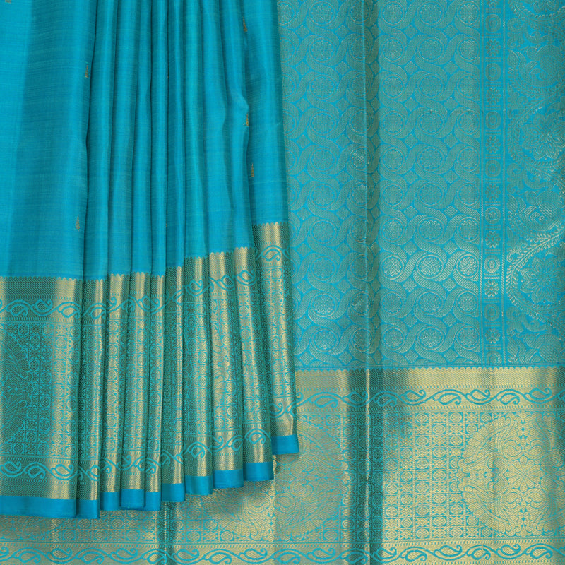 Hayagrivas Handloom Sky Blue Kanjivaram Silk Saree KSBF857H6-2
