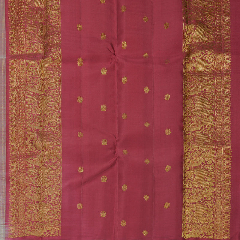 Hayagrivas Handloom Half-White Kanjivaram Silk Saree KSBF944I4-1