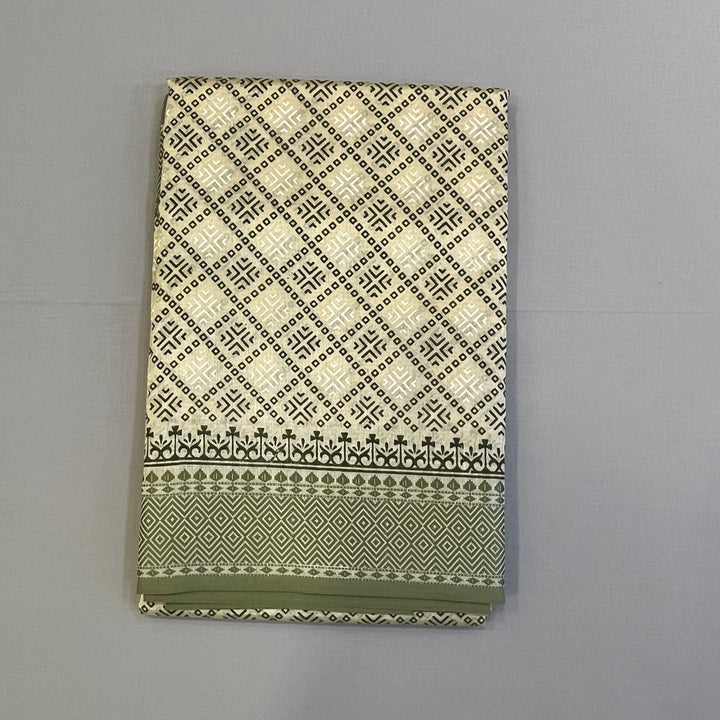 Hayagrivas Beige Fancy Cotton Sarees