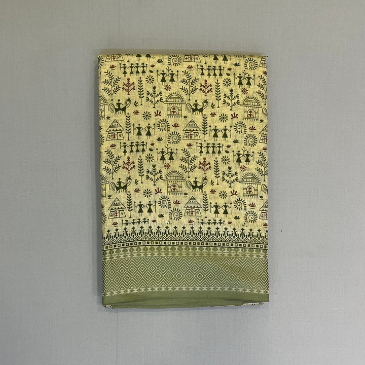 Hayagrivas Beige Fancy Cotton Sarees