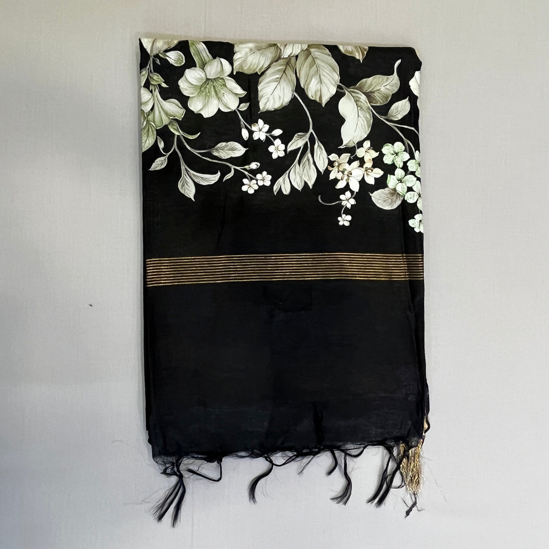 Hayagrivas Black Semi Linen Sarees SSCBF68E5-1