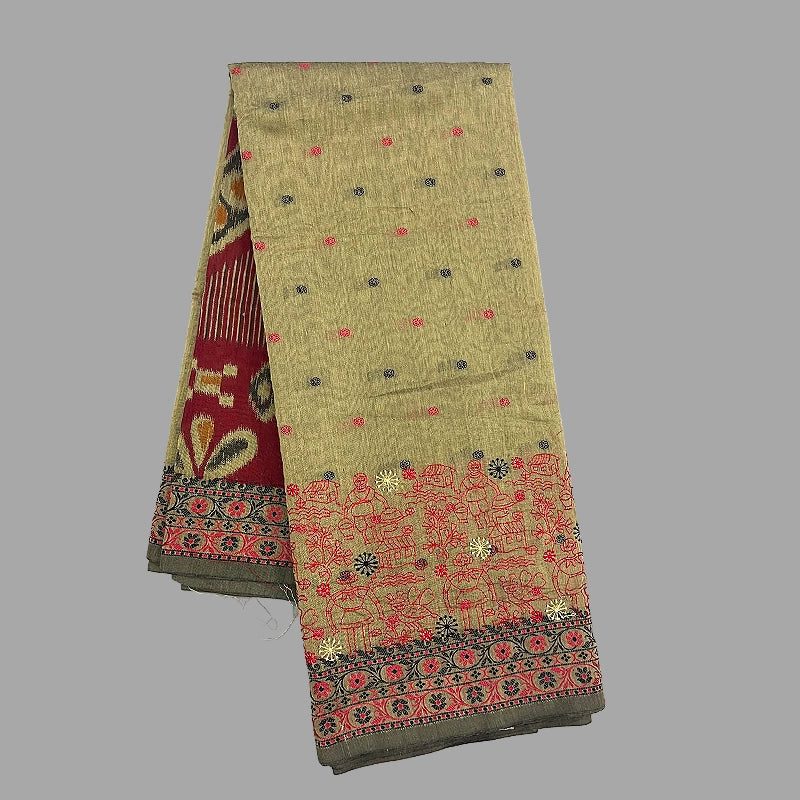 Hayagrivas Elephant Grey Fancy Cotton Sarees