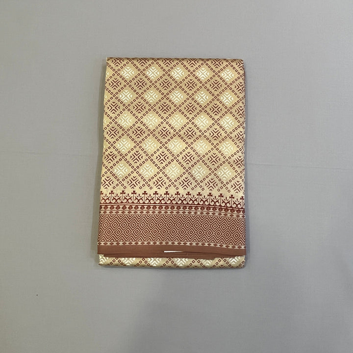 Hayagrivas Beige Fancy Cotton Sarees