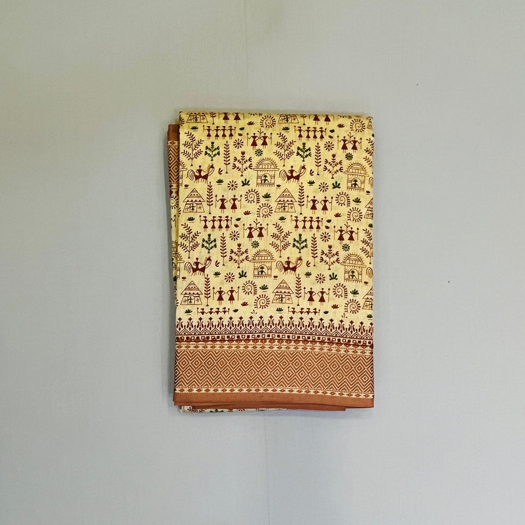 Hayagrivas Beige Fancy Cotton Sarees