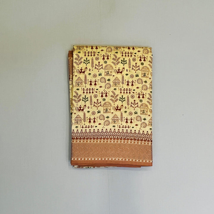 Hayagrivas Beige Fancy Cotton Sarees
