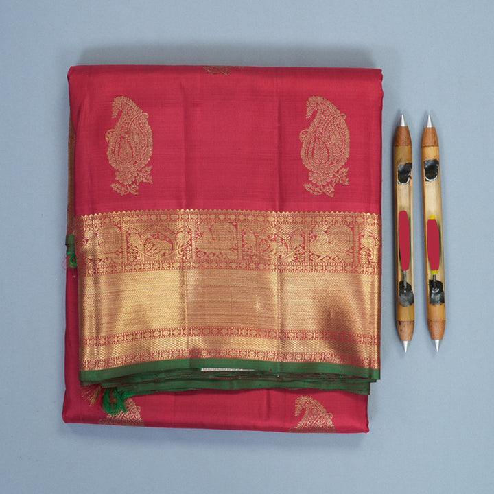 Hayagrivas Handloom Maroon Ten Yards Silk Saree SSBFL392J1-1-BF392-SBS
