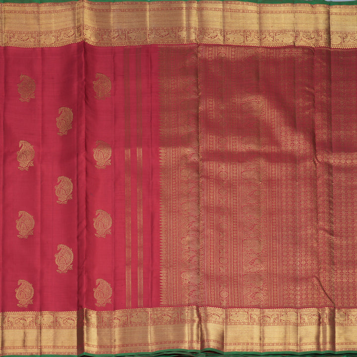 Hayagrivas Handloom Maroon Ten Yards Silk Saree SSBFL392J1-1-BF392-SBS
