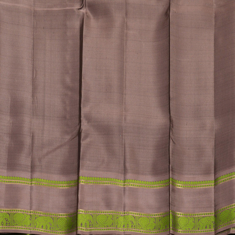 Hayagrivas Handloom Lavender Kanjivaram Silk Saree with Light Brown Border SSBFL397J1-1-BF397-SBS