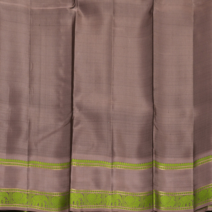 Hayagrivas Handloom Lavender Kanjivaram Silk Saree with Light Brown Border SSBFL397J1-1-BF397-SBS