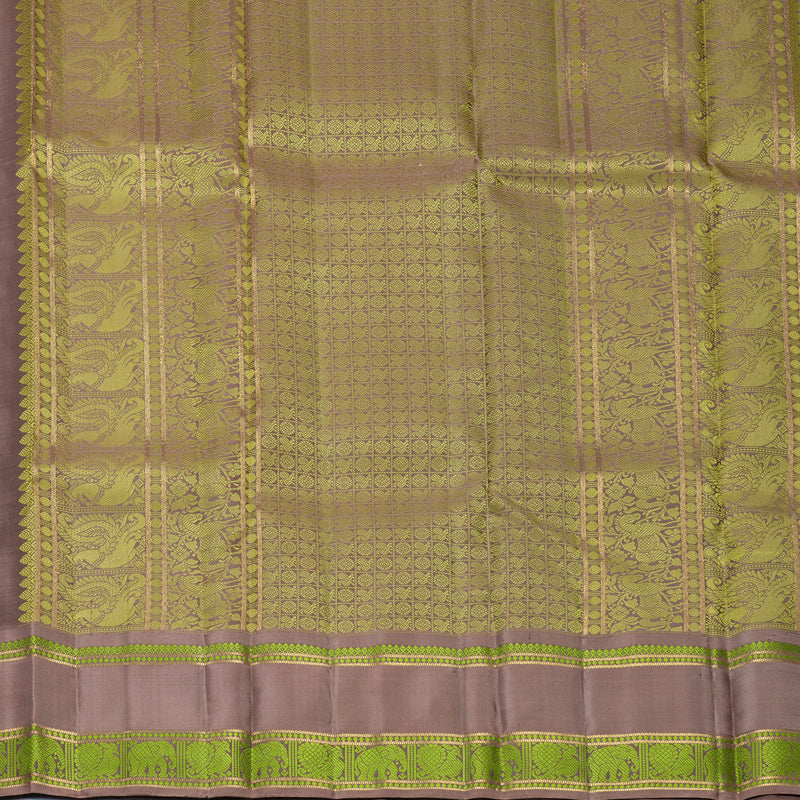 Hayagrivas Handloom Lavender Kanjivaram Silk Saree with Light Brown Border SSBFL397J1-1-BF397-SBS
