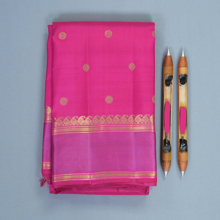 Hayagrivas Handloom Rani Pink Kanjivaram Silk Saree SSBFL398J1-1-BF398-SBS