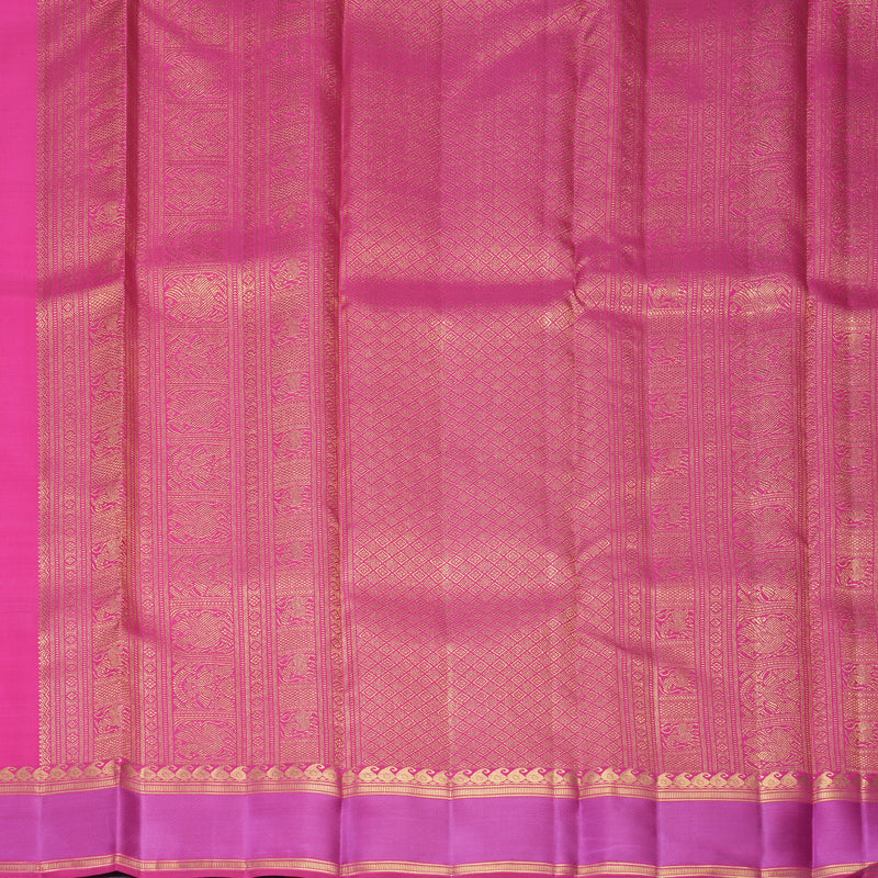 Hayagrivas Handloom Rani Pink Kanjivaram Silk Saree SSBFL398J1-1-BF398-SBS