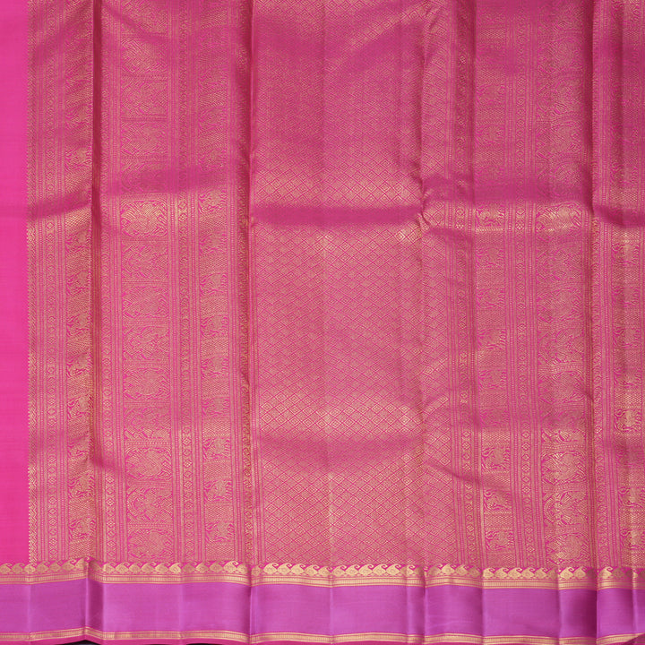 Hayagrivas Handloom Rani Pink Kanjivaram Silk Saree SSBFL398J1-1-BF398-SBS