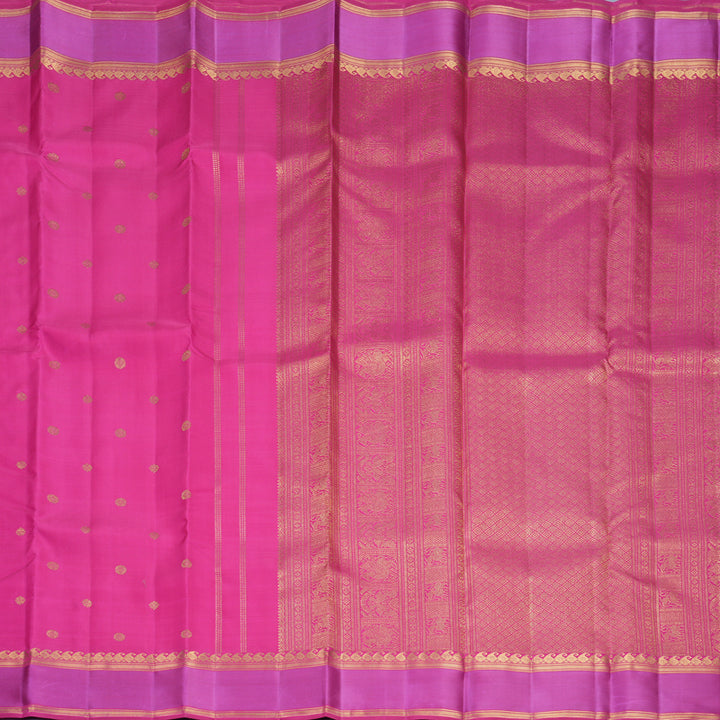 Hayagrivas Handloom Rani Pink Kanjivaram Silk Saree SSBFL398J1-1-BF398-SBS