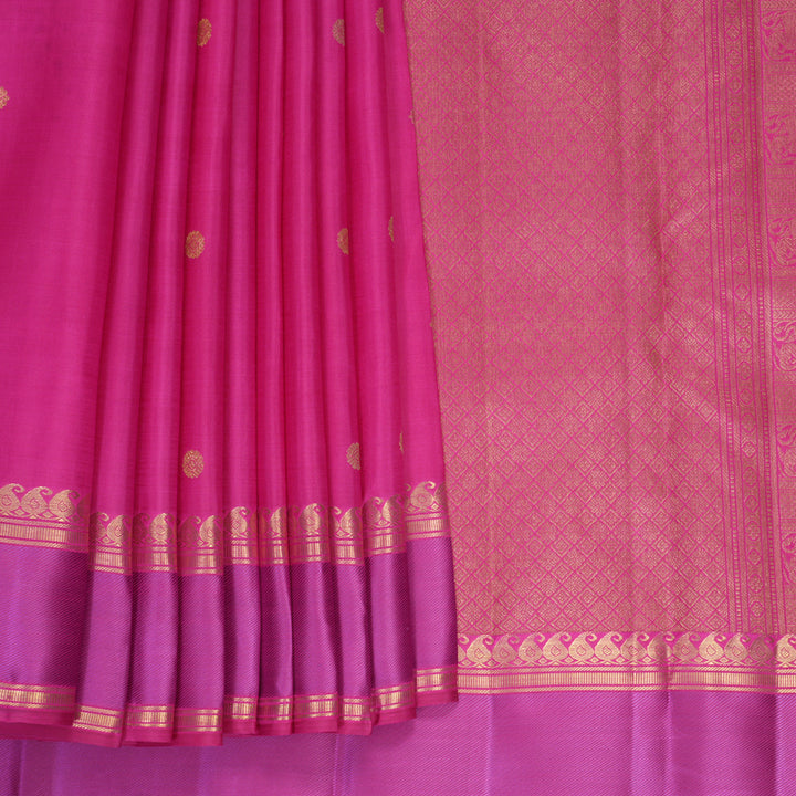 Hayagrivas Handloom Rani Pink Kanjivaram Silk Saree SSBFL398J1-1-BF398-SBS
