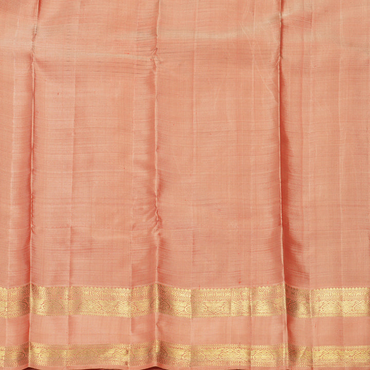 Hayagrivas Handloom Rustic Purple Kanjivaram Silk Saree with Peach Orange Border SSBFL399J1-1-BF399-SBS