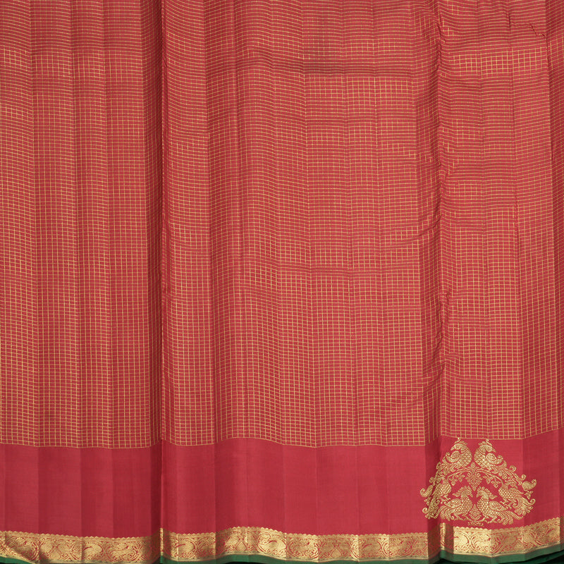 Hayagrivas Handloom Maroon Ten Yards Silk Saree SSBFL401J1-1-BF401-SBS