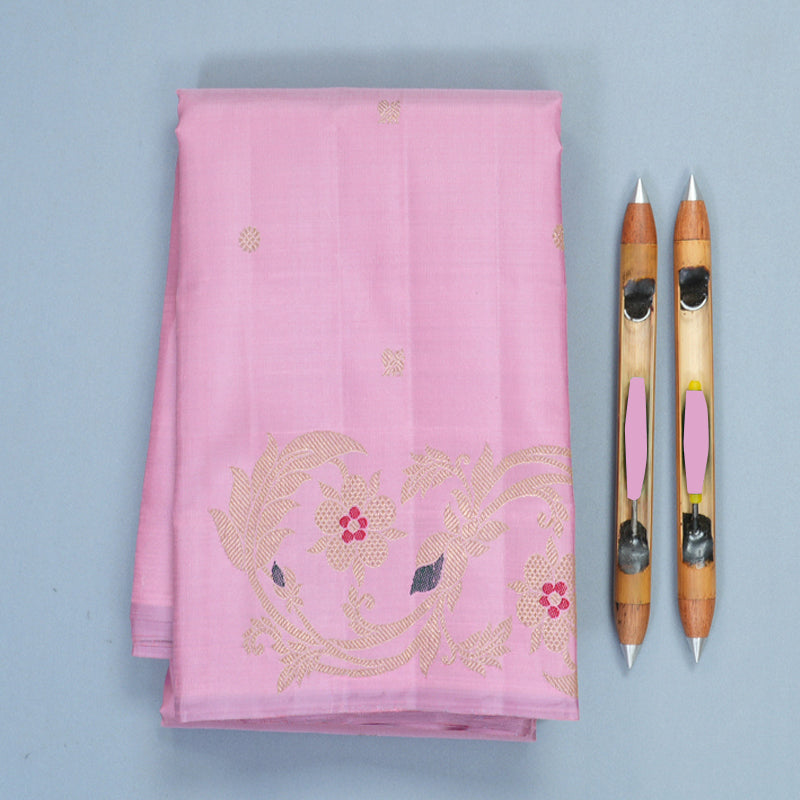 Hayagrivas Handloom Lavender-Pink Kanjivaram Silk Saree SSBFL402J1-1-BF402-SBS