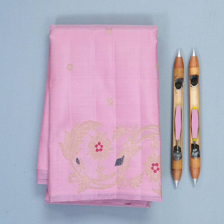 Hayagrivas Handloom Lavender-Pink Kanjivaram Silk Saree SSBFL402J1-1-BF402-SBS