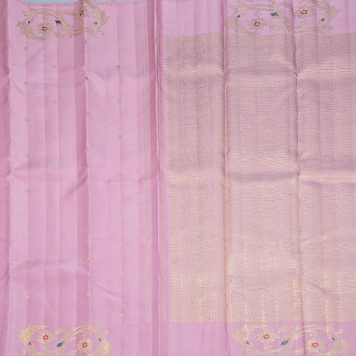 Hayagrivas Handloom Lavender-Pink Kanjivaram Silk Saree SSBFL402J1-1-BF402-SBS