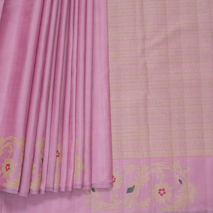 Hayagrivas Handloom Lavender-Pink Kanjivaram Silk Saree SSBFL402J1-1-BF402-SBS