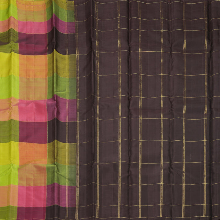 Hayagrivas Handloom Multicolour Checks Kanjivaram Silk Saree SSBFL404J1-1-BF404-SBS