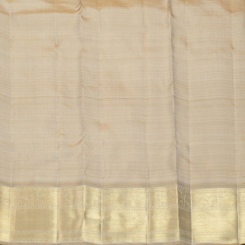 Hayagrivas Handloom Sandal Kanjivaram Silk Saree with Greige Border SSCBF406J1-1-BF406-SBS