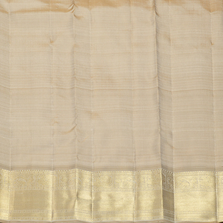 Hayagrivas Handloom Sandal Kanjivaram Silk Saree with Greige Border SSCBF406J1-1-BF406-SBS