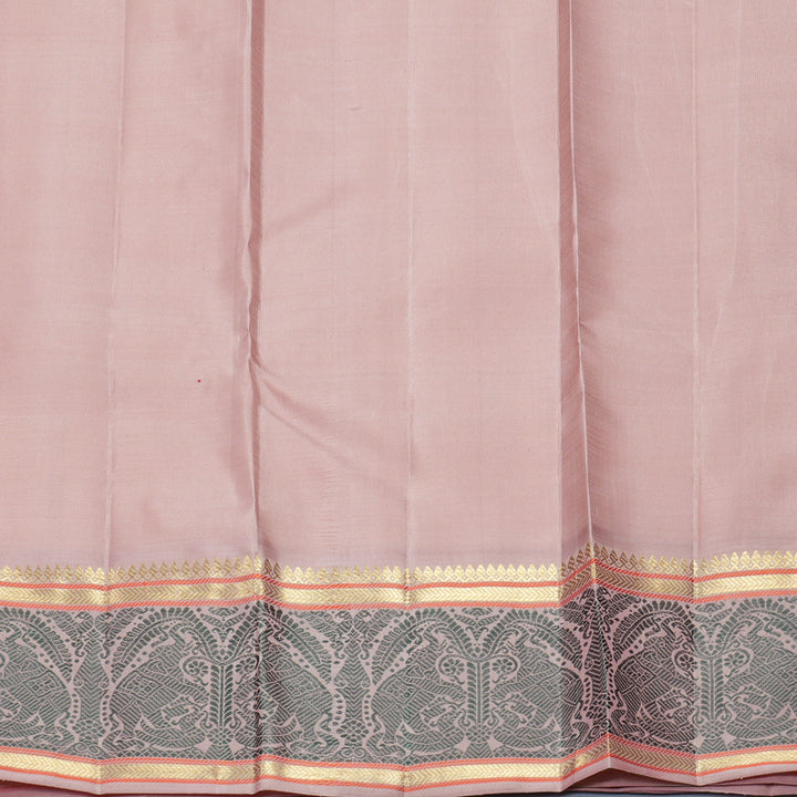 Hayagrivas Handloom Pale Yellow Kanjivaram Silk Saree with Onion Pink Border SSBFL407J1-1-BF407-SBS