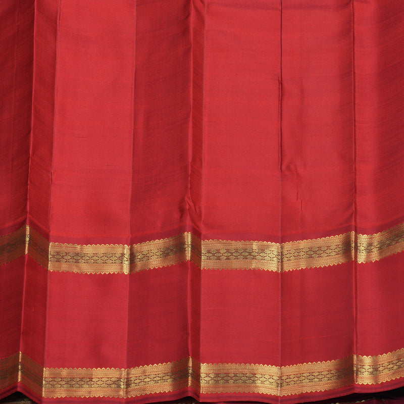 Hayagrivas Handloom Manthalir Kanjivaram Silk Saree with Red Border SSBFL408J1-1-BF408-SBS